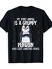 Grumpy Penguin Funny Spirit Animal Humor Graphic T-Shirt Sarcastic Tee