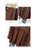 Plus Size Autumn Round Neck Ribbed Pullover Base Layer for Women - Slimming & Versatile
