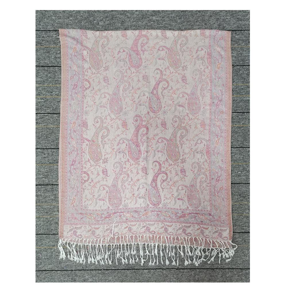 Ethnic Style Knit Scarf With Tassels For Women Warm Sunshade Dustproof Allseason