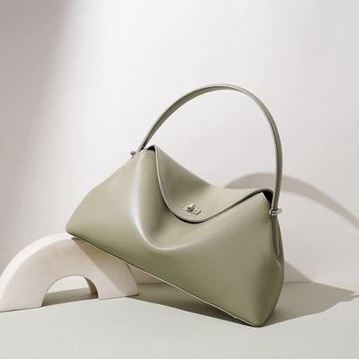 Lazy Wind New Shoulder Leather Handbag Fashionable Versatile Messenger Bag Women's Large-capacity Niche Work Commuter Bag
