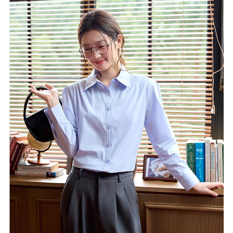 Women's Pure Cotton Slim Fit Professional Long Sleeve Shirt