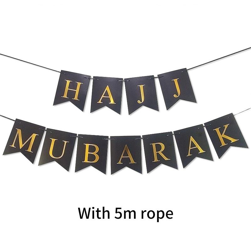 2025 Eid Mubarak Banner Hängeflagge Ramadan Dekoration für Zuhause Islamische Muslimische Partyzubehör Heimdeko Eid Al Adha