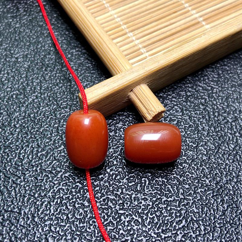 Matte Southern Red Agate Barrel Beads for DIY Bracelets