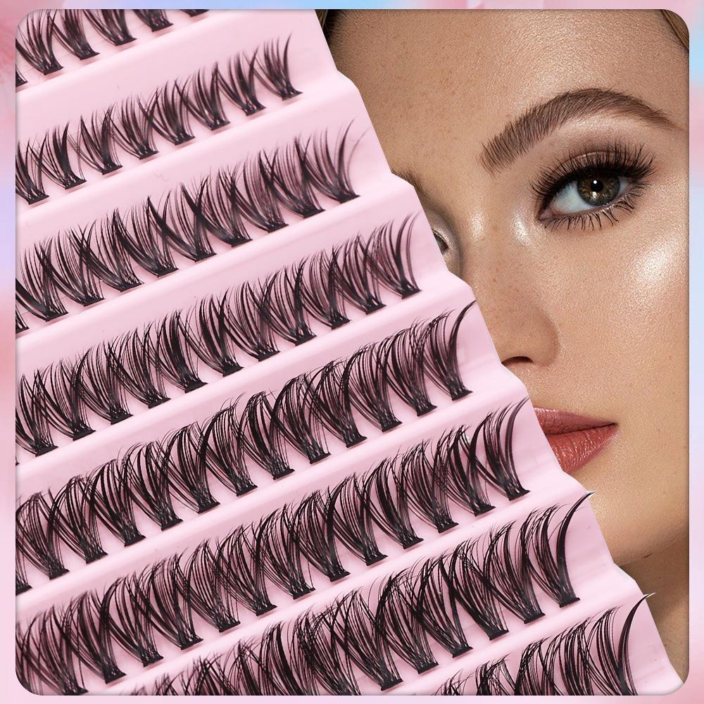 Extensions de Cils Faux DIY - Segmentés 30D, 40D, 50D, 80D pour Auto-Application