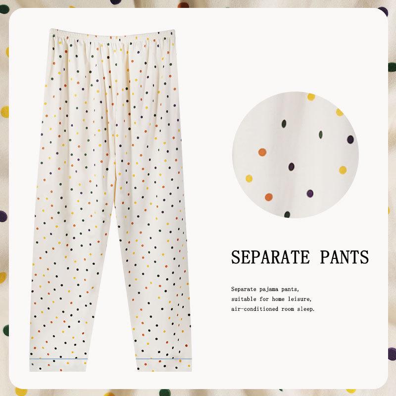 Spring/Summer Retro Floral Print Pajama Pants - Women's Korean Style, Suitable for Casual Wear, Loose Fit, Ideal for Spring and Autumn.