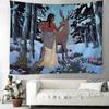 India Tiger Series Tapestry Wall Hanging Mandala Tapestries Wall Cloth Psychedelic Yoga Wall Hanging Boho Decoration Home Decor