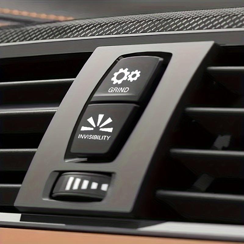 1pc Vinyl Car Decal Switch Labels, Novelty Unused Button Stickers, Self-Adhesive Auto Interior Decals with Alphabet Print, Single Use, Irregular Shape