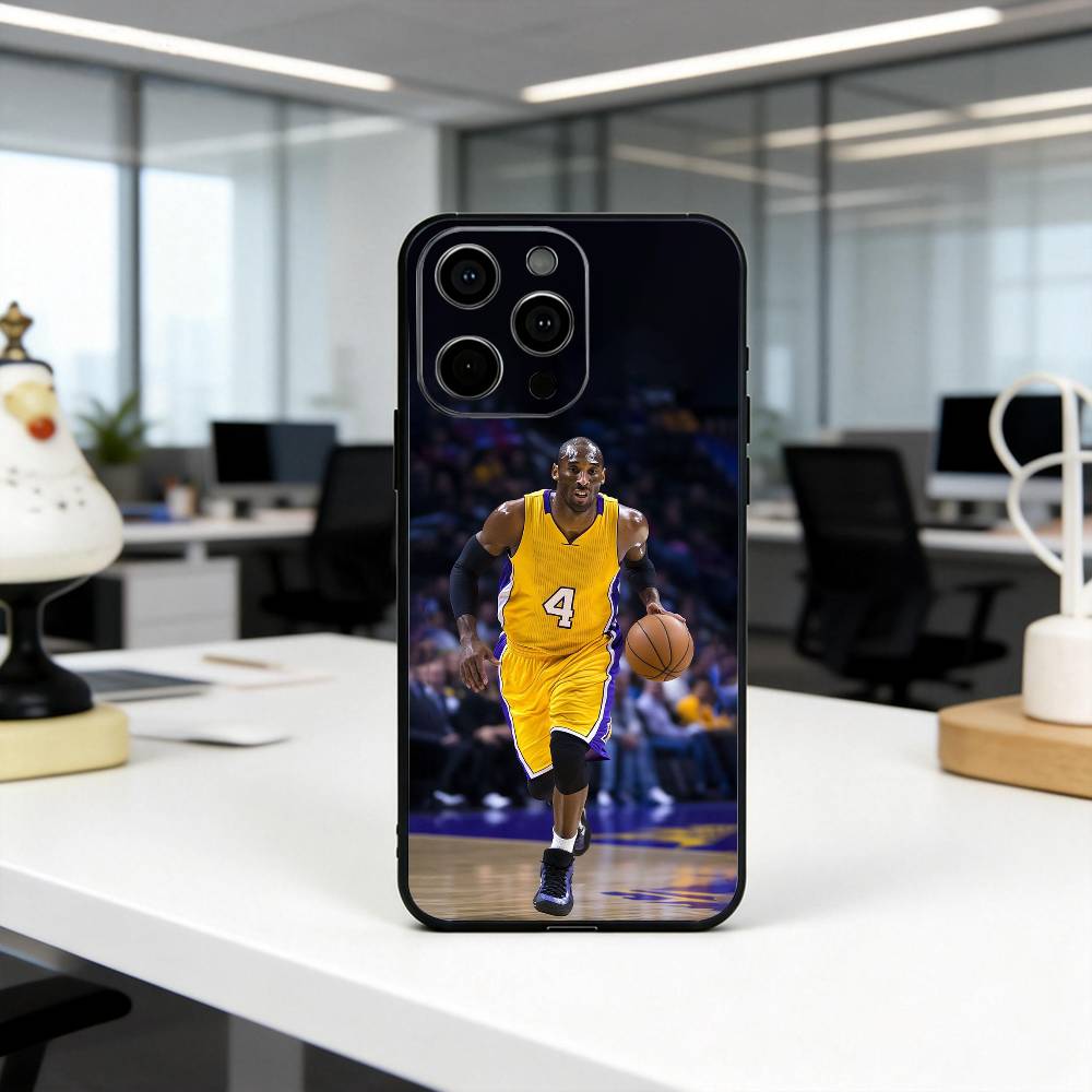 Basketball K-Kobe B-Bryant-KB Phone Case For iPhone 17,16,15,14,13,12,11 Plus,Pro Max,XS,Soft Silicone Black Cover