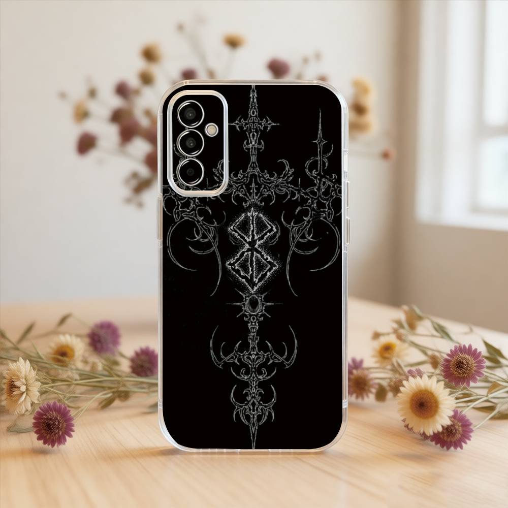 

Berserk Guts Anime Phone Case Transparent Silicone Soft For SamsungA10,12,20,21S,30,31,40,50,51,52,70,71 Samsung a52 a52S