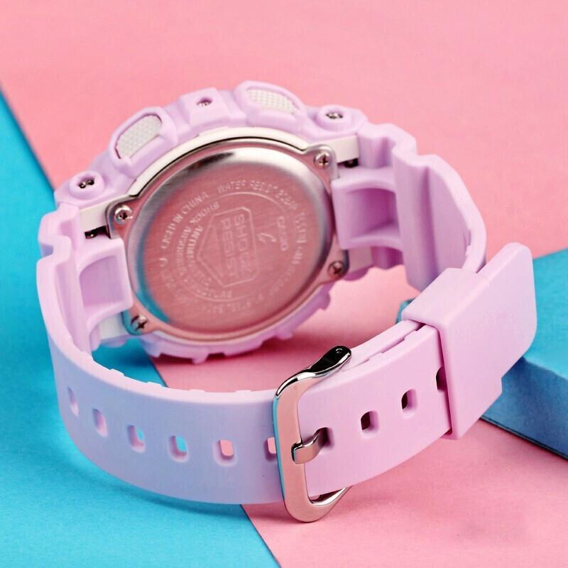 Casio Shock Resistant Dual Display Series Quartz Watch Women watches Purple GMA-S120DP-6A