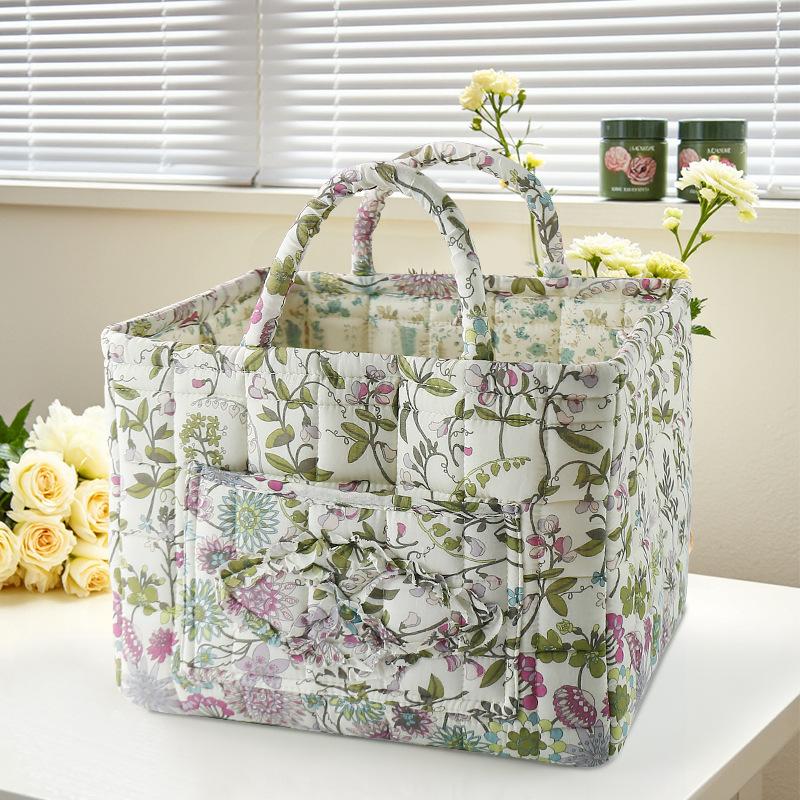 Korean-style Country Home Fabric Storage Basket, Portable Underwear And Sundries Organizing Box, Storage Basket