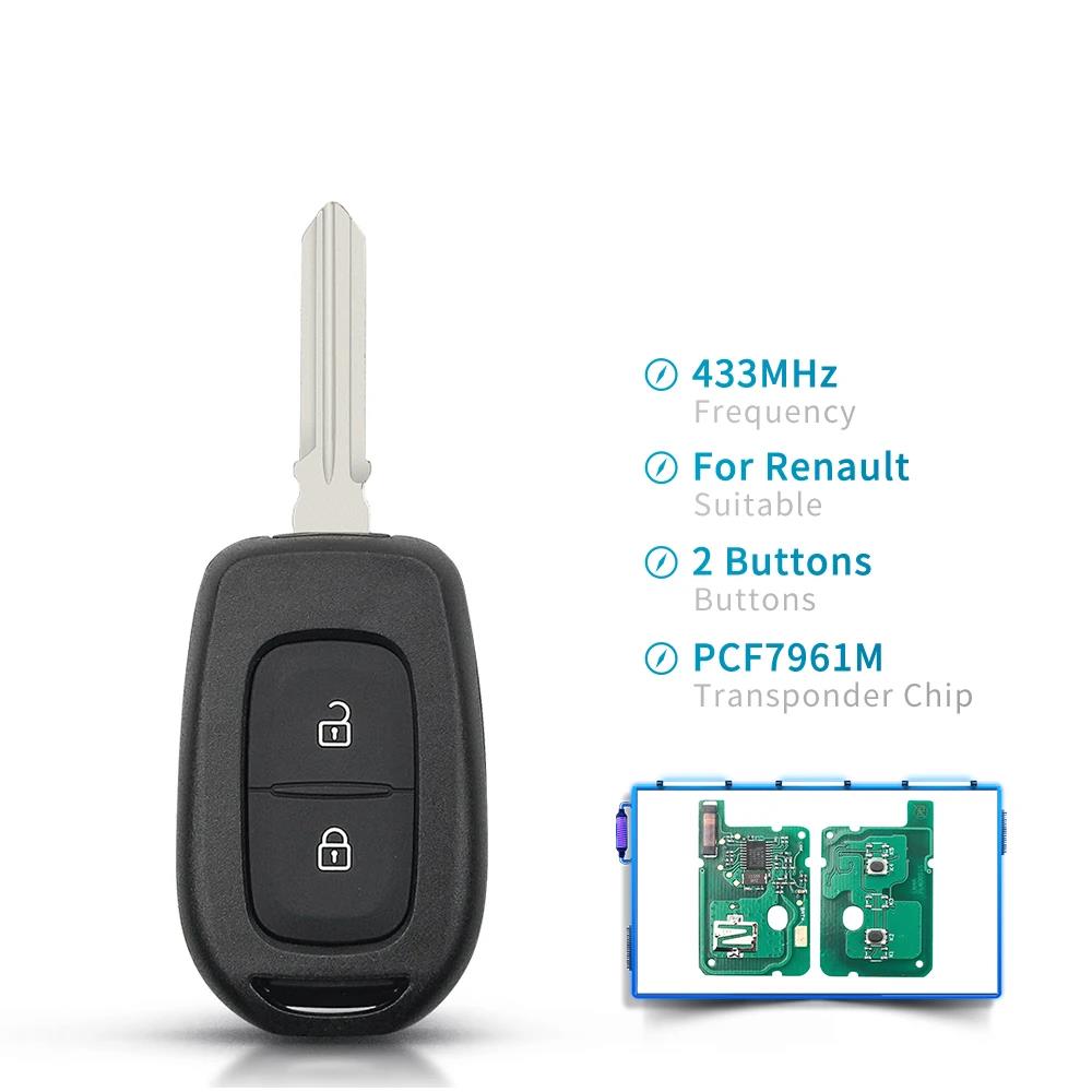 KEYYOU 2/3 Buttons Remote Key 434MHZ With 4A PCF7961M Chip For Renault Sandero Dacia Logan 2 Stepway Clio4 Duster 2016