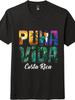 Pura Vida Costa Rica Tropical Graphic T-Shirt,Beach Vacation&Nature Inspired Tee