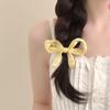 Mädchen Haarspange Perlmutt Glanz Schleife Dekoration Rutschfestes Design Pony Seite Halbhochgesteckte Haarspange Haare