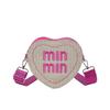 2025 new niche design women's bag love peach heart shape shoulder messenger bag trend casual letter women's bag