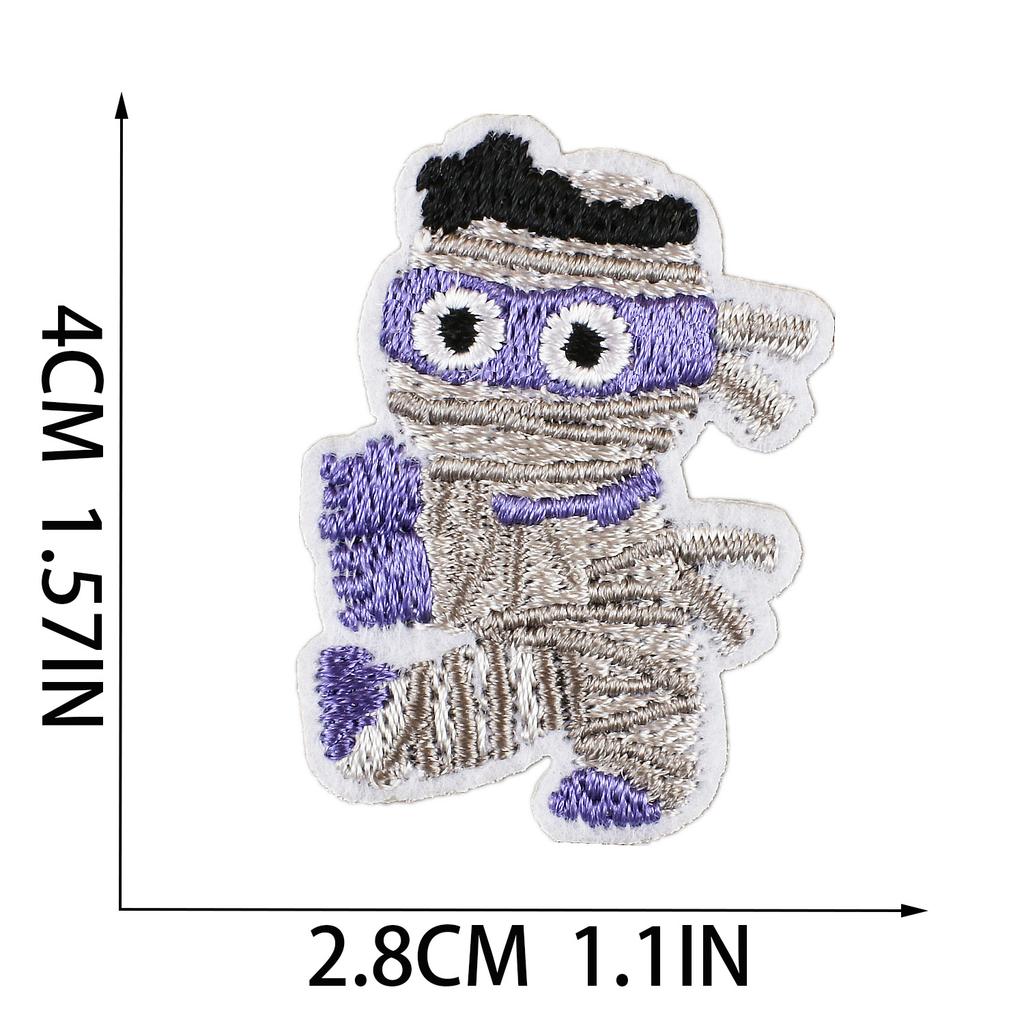 Horror Castle Embroidery Cloth Sticker Soul Bringer Patch Sticker Ghost Cat Embroidery Sticker Computer Embroidery Label Zombie Chapter Boy