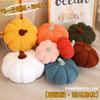 Simulated Pumpkin Throw Pillow Halloween Home Decoration Pumpkin Ornament Plush Pillow Living Room Sofa Cushion Round