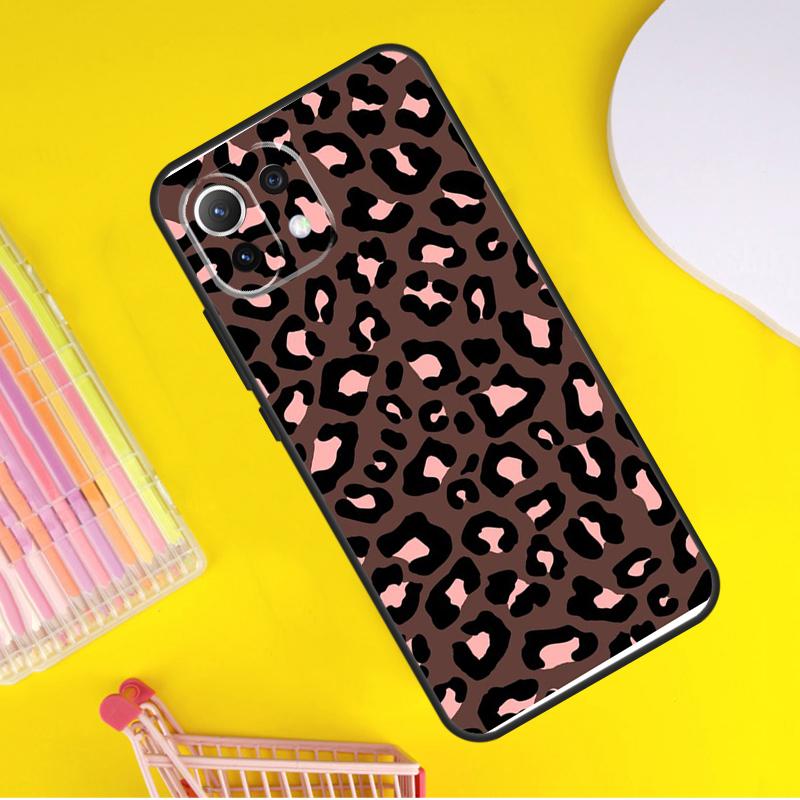 Leopard Print Effect Texture Cover For Xiaomi 14 Ultra 13 11T 12T 13T 14T Pro POCO X6 X7 Pro X3 X5 F3 F5 F6 M6 Pro Case