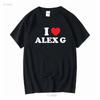 I Love Alex G Heavy Cotton T Shirt Long Or Short Sleeves Vintage Washed Unisex Comfortable Designer Clothes Casual