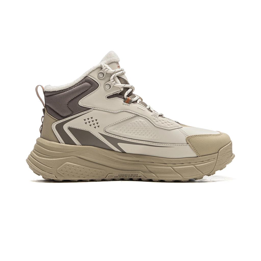 Li Ning Star Path 2 Abrasion Resistant Thermal Mid top Outdoor Shoes Unisex Gray AGLV079-4