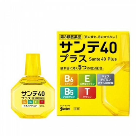 Santen Krople do oczu 40 Plus na zmęczone i zaczerwienione oczy, 12 ml