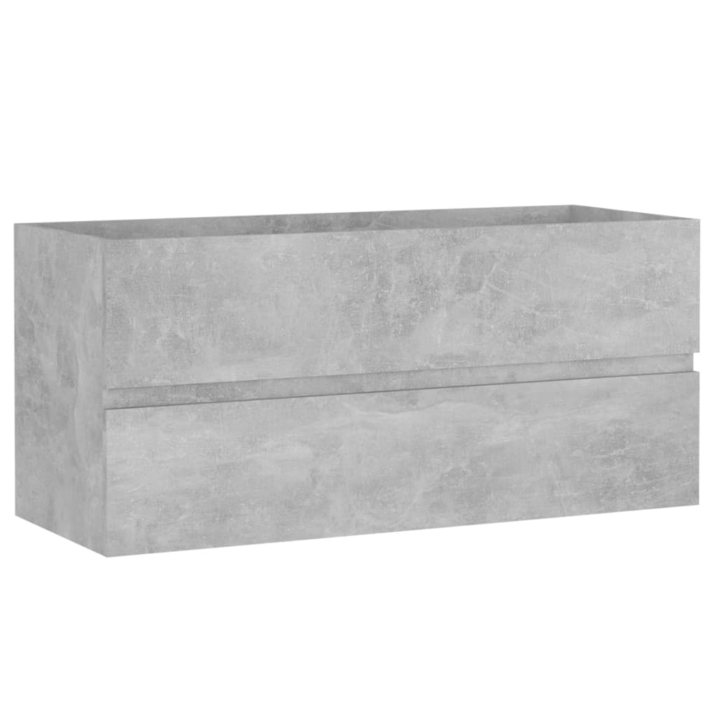 Bathroom Vanity Cabinet In Concrete Grey 100 X 38.5 X 45 Cm Particleboard