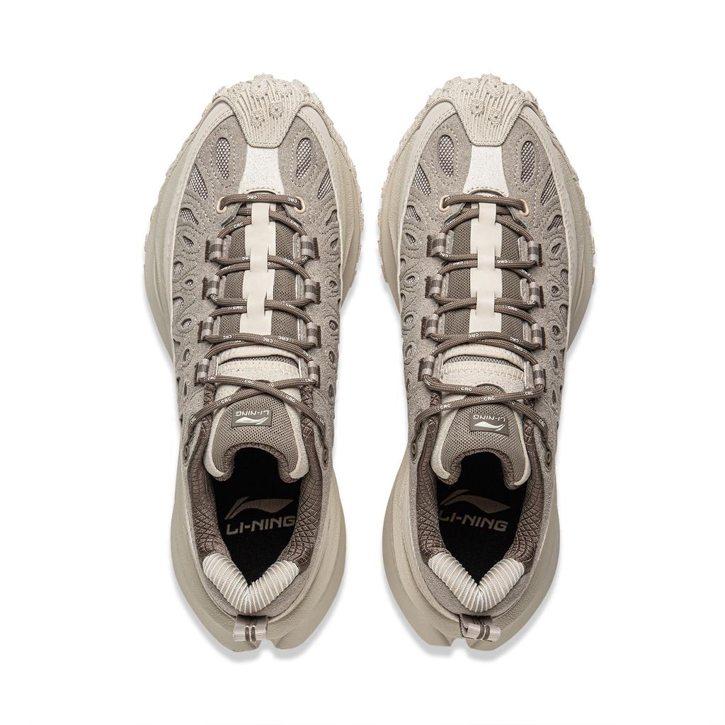 Li Ning Youxia CRC MEDM Trendy Sports Low-Top Casual Shoes Unisex Sneaker Khaki AZGV031-5