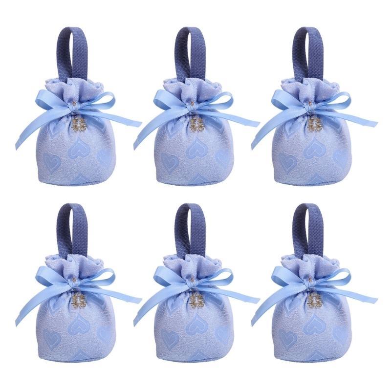 Pack of 6 Wedding Candy Boxes Handbag Party Gift Bags Candy Bags Pouches