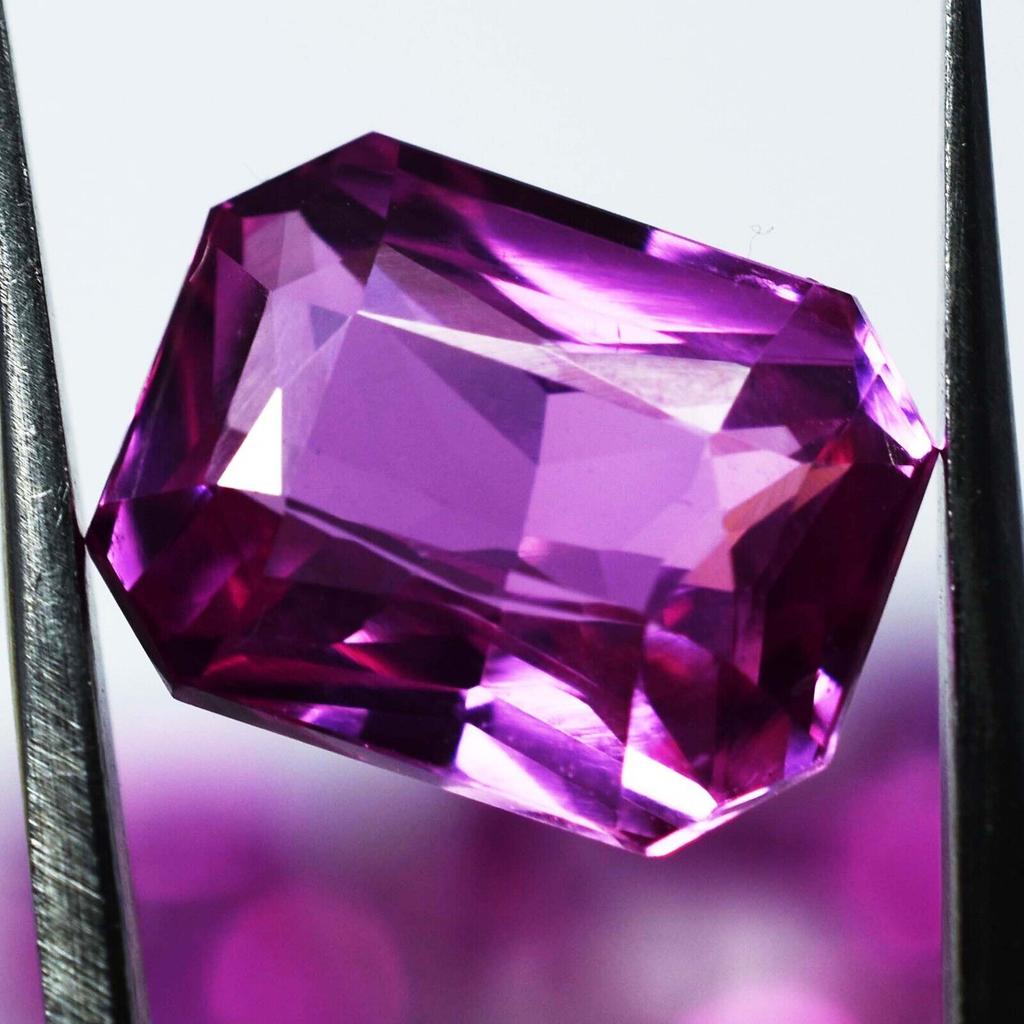 Natural Pink Sapphire Loose Gemstone 8.36 ct Emerald Cut September Birthstone for Gem Collections