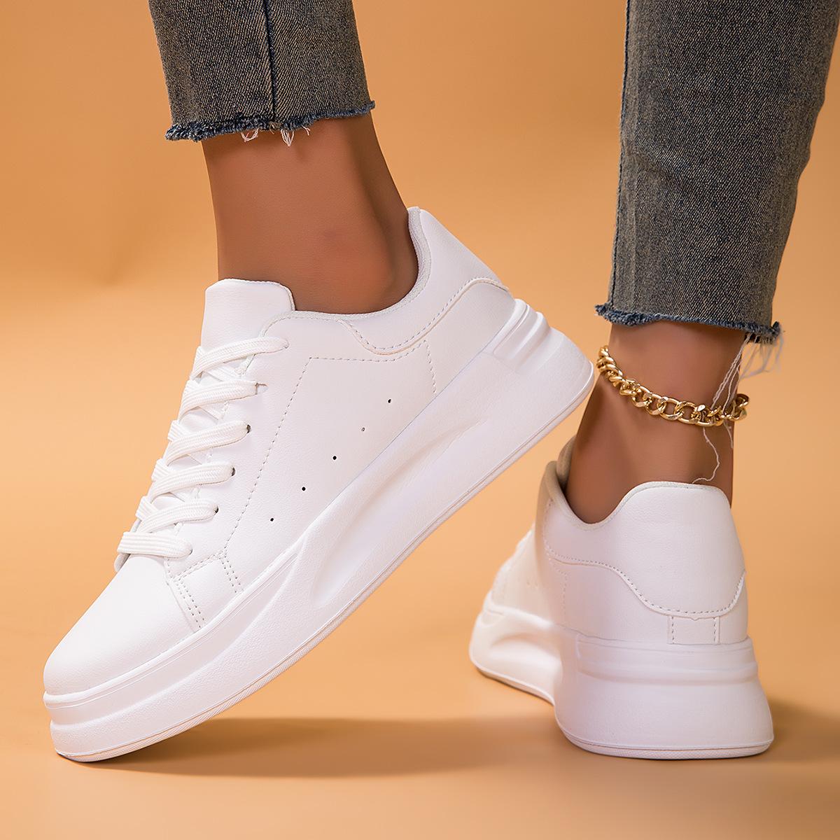 

Thick-soled fashion versatile white shoes factory direct sales men and women couples lightweight board shoes women s shoes 45