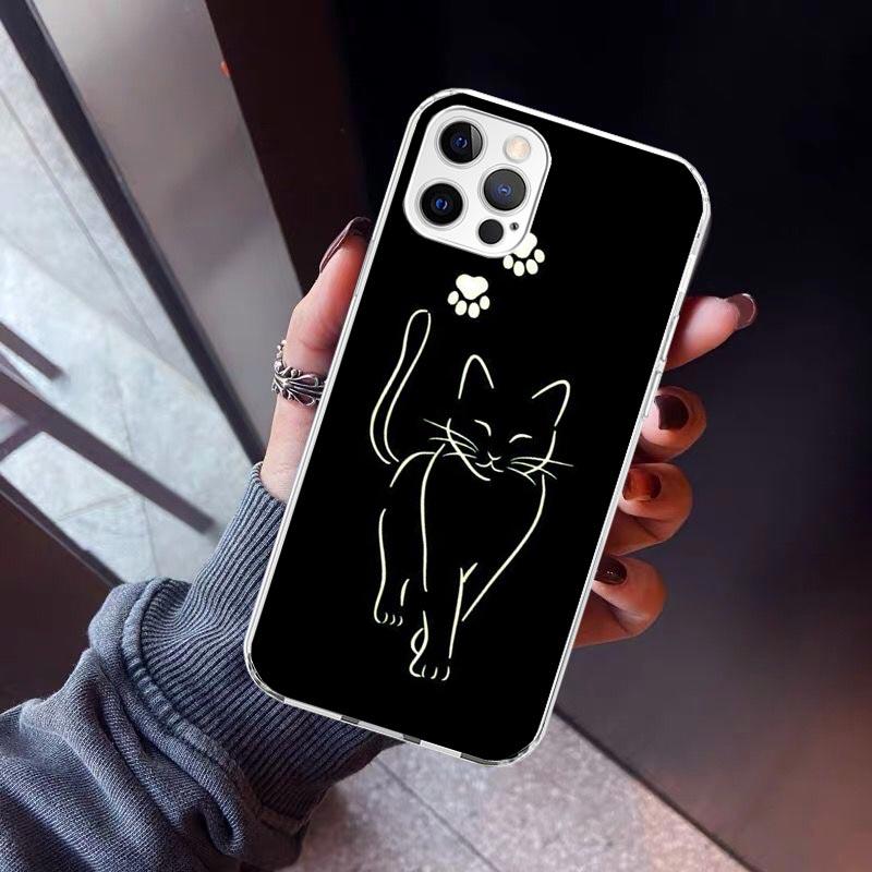 Cat Footprint Funny Paw Cute Phone Case For iPhone 17 Air 11 13 Mini 14 15 Plus 16 12 Pro Max 16E SE 7 8 Pattern Soft TPU Back C