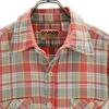 Camco 70s 80s Vintage Check Pattern Long Sleeve Shirt L Orange Series Men's Used