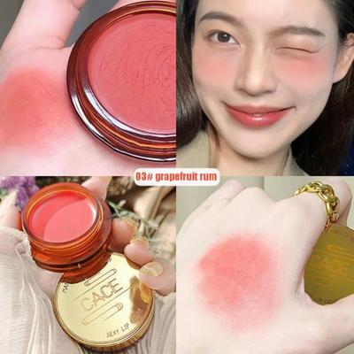 Bayfree Lipstick Blush 3-in-1 Eye Cheek Face Pigment Lasting Natural Cream Tint Orange Peach Bang, A03, 08 03, 1 Piece