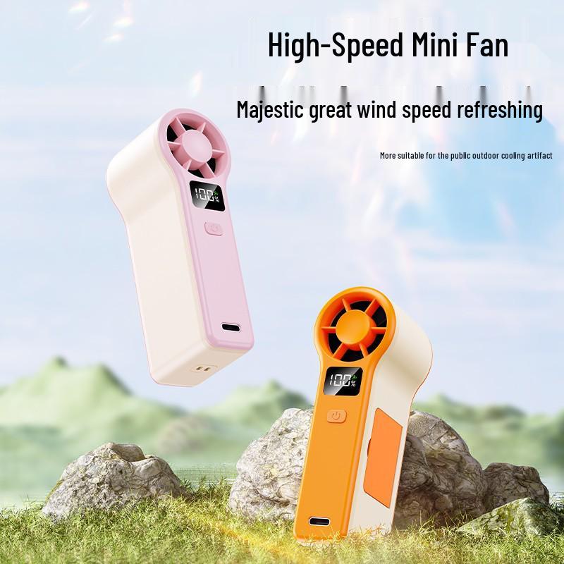 GX18 High-Speed Handheld Mini Fan & Outdoor Lighting Lamp with Dust Removal GF8 Purple