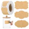 250Pcs Self-Adhesive Kraft Tags Sticker Self-Adhesive Customize Holiday Present Stickers for Jars Christmas Gift Name Tags