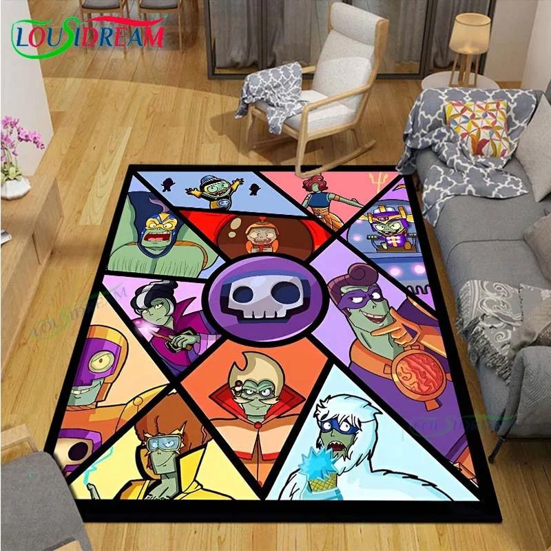 Hot Puzzle Games P-plant Vs Z-zombiee Carpet Outdoor Rug Area Rug Non-slip Carpet Bedroom Decor Carpet for Parent-child paradise