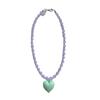 Clavicle Chain Beaded Pendant Choker Aesthetic Y2K Necklace Delicate Heart Necklace  Women Girls