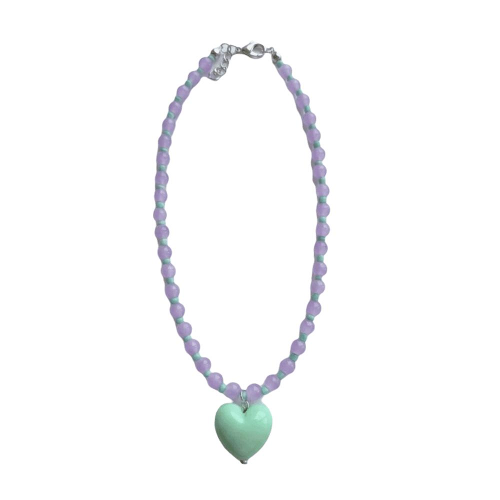 Clavicle Chain Beaded Pendant Choker Aesthetic Y2K Necklace Delicate Heart Necklace Women Girls