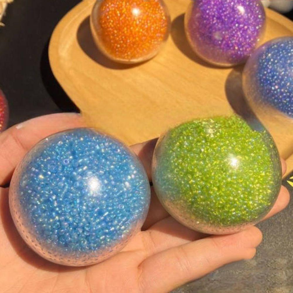 

Transparent Hand Made Ball Pinch Toy Elastic Slow Rebound Toy Trick Gift TPR Crystal Ball Kid Gift червоний