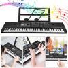 Electronic Piano Keyboard for Kids with Microphone, Dual Power Supply System, Mini-Sized Keyboard, 16 Voices, 8 Percussion Sound Effects, 10 Rhythms,