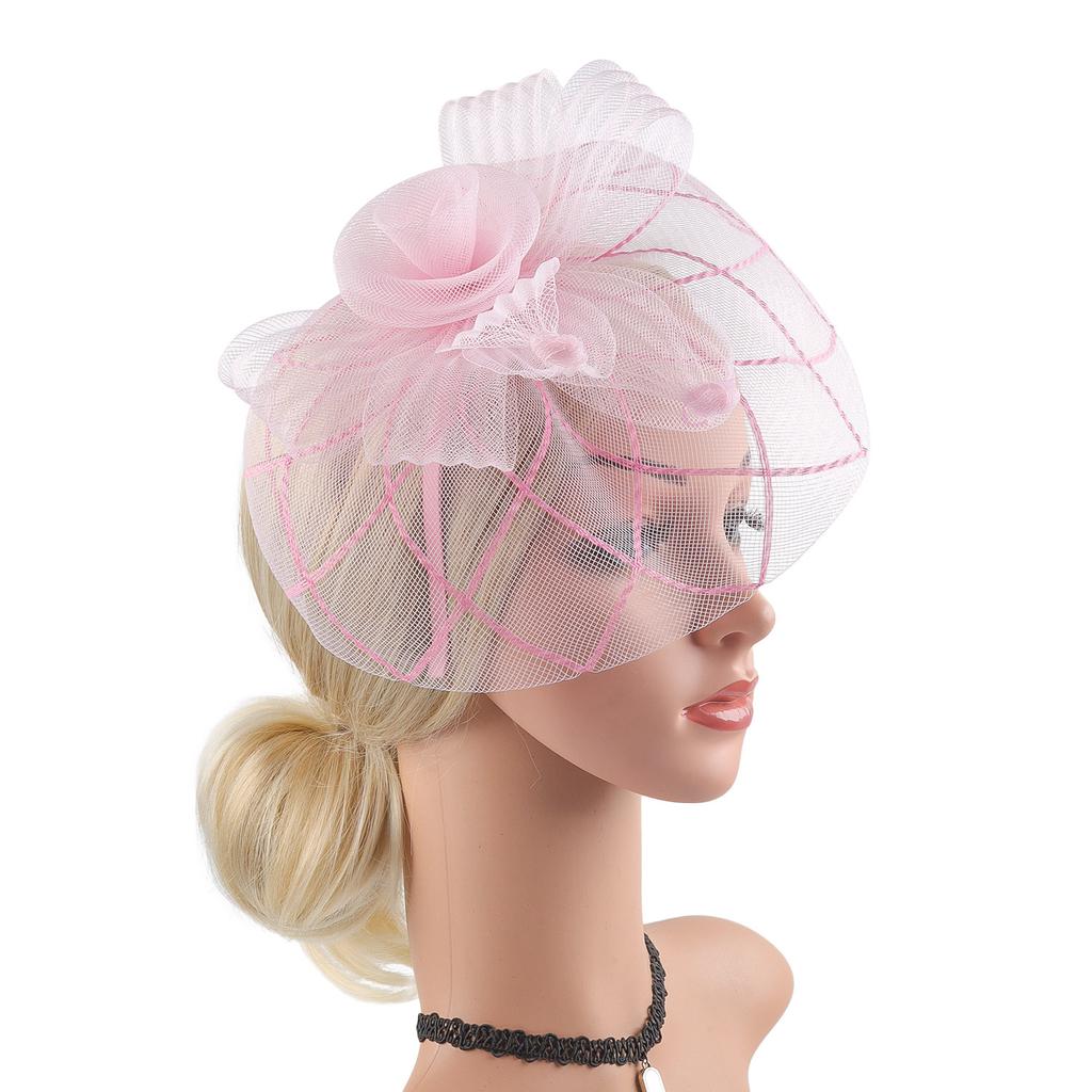 Hot-selling European and American Top Hats, Veil Hats, Fashion Dinner Party Dresses, Accessories, Bridal Headgear, Ball Mesh Adult Top Hats