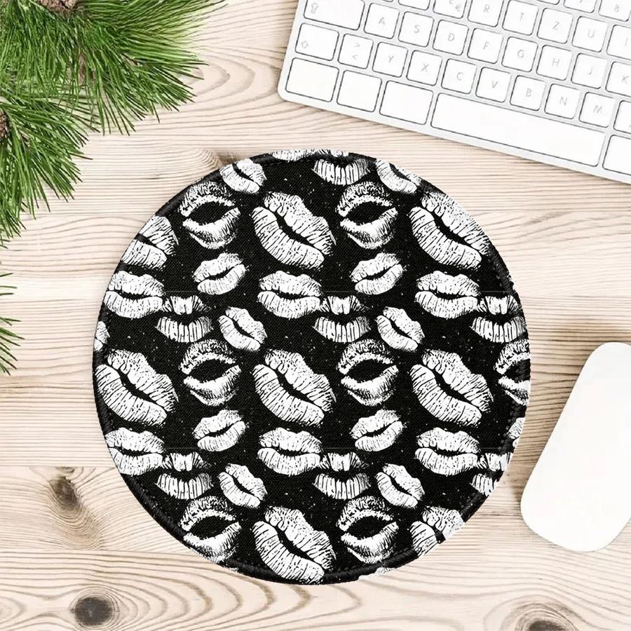 

Red Black Lip Art 1pc Mouse Pad Desk accessories office Pad Keyboard Mouse Pad Game Console Pad Computer Laptop Pad Anti slip 200x200x2mm