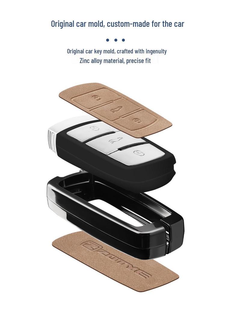 Zotye T300/T600, Damai X5/X7, SR7/9, T700/T500 Car Key Cover with Metal Buckle