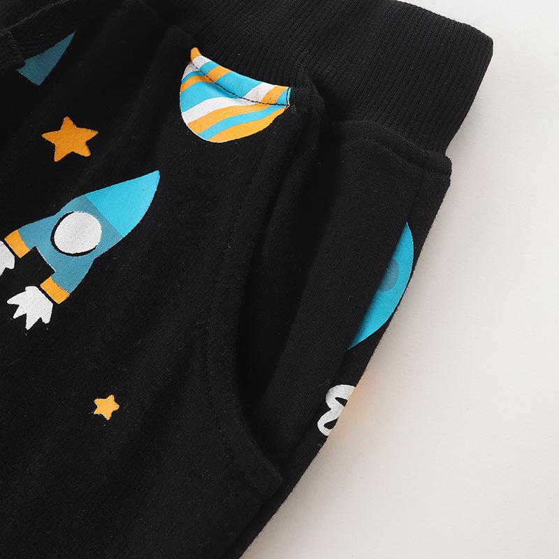 European Style Cartoon Print Boys' Long Pants - Spring/Autumn Fashion for Medium and Small Children