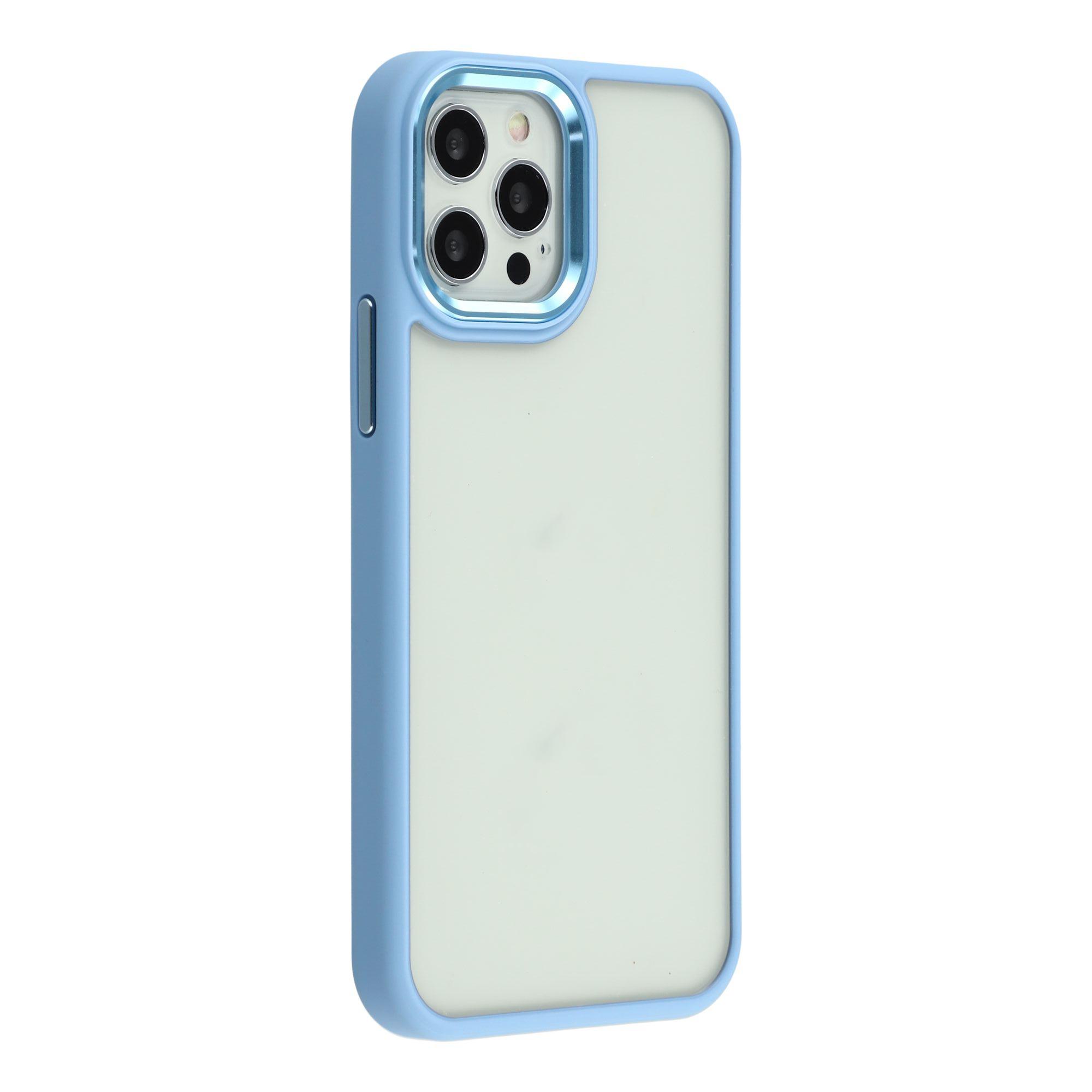 

For iPhone 12/12 Pro Case Anti-Drop TPU+PC Clear Phone Back Cover Blue