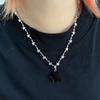 Sternanhänger Halskette Schlüsselbein Kette Gepunkteter Stein Choker Kette Halskette Pullover Kette Feinschmuck Geschenk für Frauen