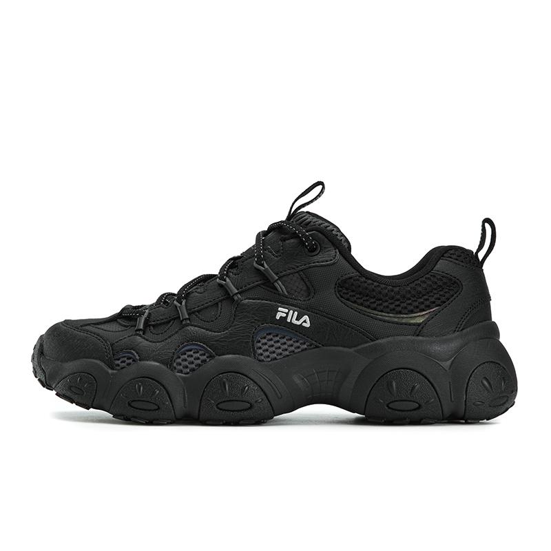 FILA FLUID 7 Износостойкие Легкие Дышащие Низкие Массивные Кроссовки Мужские Черный/Теневой Черный Серый F12M632103FBD 40