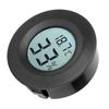 Mini Rundes Eingebettetes Digitales LCD Thermometer Hygrometer Feuchtigkeits- Temperaturmesser Innen Schwarz