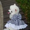 Soft Pet Summer Clothes Fashion Pet Dresses Pet Supplies Cat Plaid Skirt  Small Animal