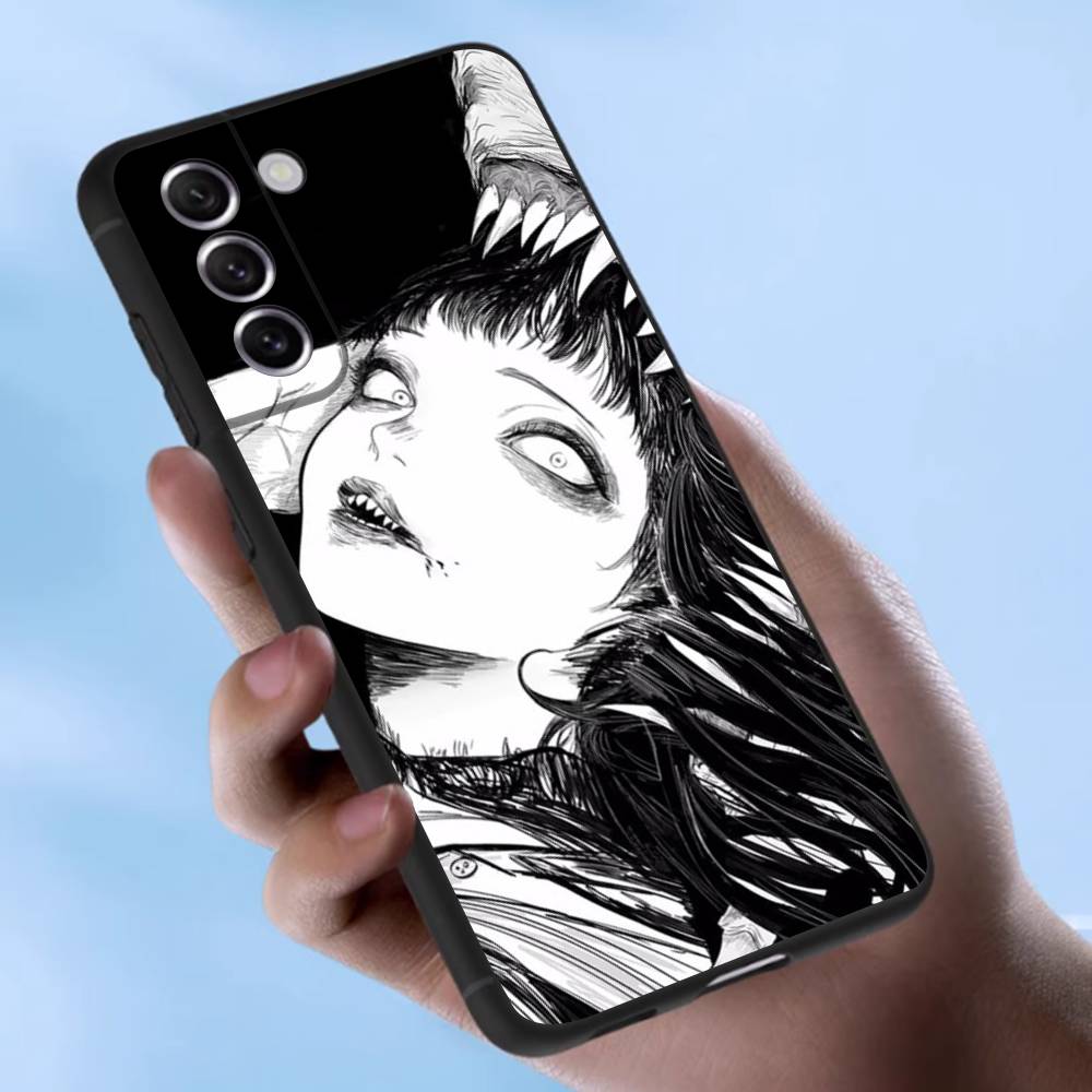 

Чехол для Samsung Galaxy с изображением японского хоррор-манга Чехол S25 S23 S22 S21 S30 S20 S10 Ultra Plus FE Мягкий чехол из ТПУ Samsung S25Plus